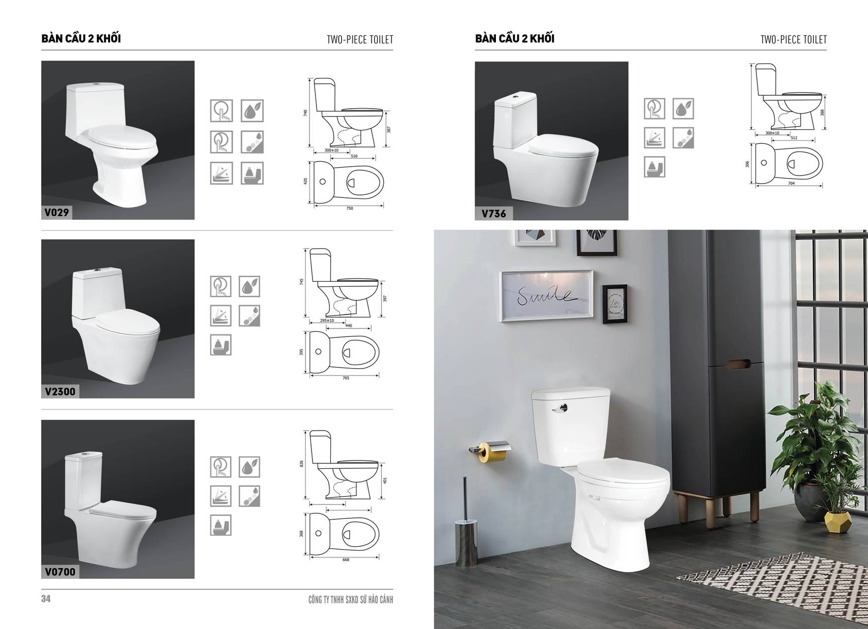 Bảng giá và Catalogue Thiết bị vệ sinh Hảo Cảnh HC mới nhất 2025 /Page 17